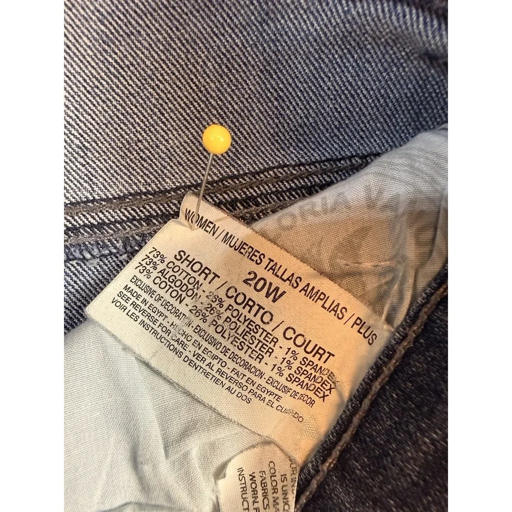 Gloria Vanderbilt Amanda Jeans Sz‎ 20W Short Slim Stretch Cotton Denim Blue